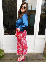 Tuliptastic Silk Skirt