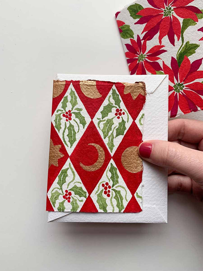 Hand Painted Christmas Cards A7 - Pack of 2